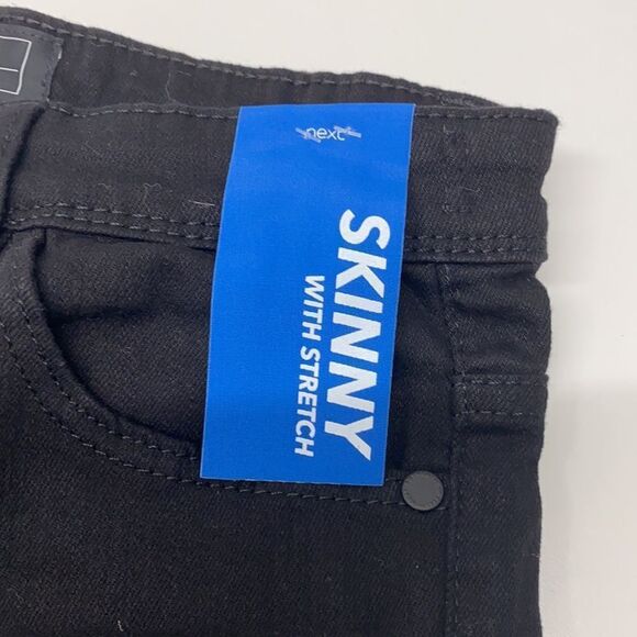 🔥Next skinny jean with stretch girl kids sz 11 Black New - Picture 3 of 7